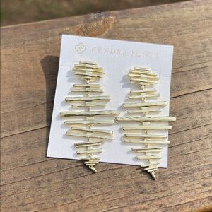 Kendra Scott Gold Linear Earrings
